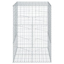 gabionkurv med cover 100x100x150 cm galvaniseret jern