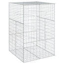gabionkurv med cover 100x100x150 cm galvaniseret jern
