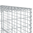 gabionkurv med cover 100x100x150 cm galvaniseret jern