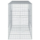 gabionkurv med cover 200x100x150 cm galvaniseret jern