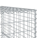 gabionkurv med cover 200x100x150 cm galvaniseret jern