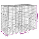 gabionkurv med cover 200x100x150 cm galvaniseret jern