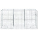 gabionkurv med cover 300x100x150 cm galvaniseret jern