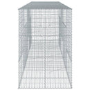 gabionkurv med cover 400x100x150 cm galvaniseret jern