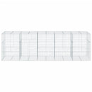 gabionkurv med cover 500x100x150 cm galvaniseret jern