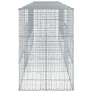 gabionkurv med cover 500x100x150 cm galvaniseret jern