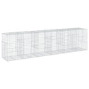 gabionkurv med cover 600x100x150 cm galvaniseret jern