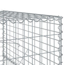gabionkurv med cover 600x100x150 cm galvaniseret jern