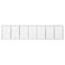 gabionkurv med cover 700x100x150 cm galvaniseret jern