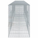 gabionkurv med cover 700x100x150 cm galvaniseret jern