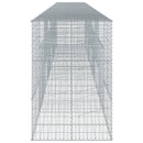 gabionkurv med cover 800x100x150 cm galvaniseret jern