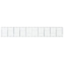 gabionkurv med cover 1000x100x150 cm galvaniseret jern