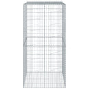 gabionkurv med cover 100x100x200 cm galvaniseret jern