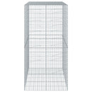 gabionkurv med cover 150x100x200 cm galvaniseret jern