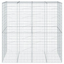 gabionkurv med cover 200x100x200 cm galvaniseret jern
