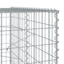 gabionkurv med cover 200x100x200 cm galvaniseret jern