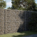 gabionkurv med cover 200x100x200 cm galvaniseret jern