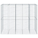 gabionkurv med cover 250x100x200cm galvaniseret jern