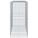 gabionkurv med cover 250x100x200cm galvaniseret jern