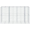 gabionkurv med cover 350x100x200 cm galvaniseret jern