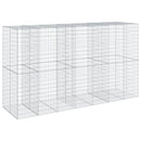 gabionkurv med cover 350x100x200 cm galvaniseret jern