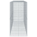 gabionkurv med cover 400x100x200 cm galvaniseret jern