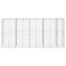 gabionkurv med cover 450x100x200 cm galvaniseret jern