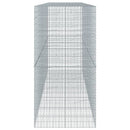 gabionkurv med cover 450x100x200 cm galvaniseret jern