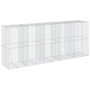 gabionkurv med cover 500x100x200 cm galvaniseret jern