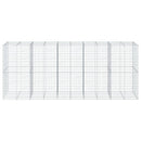 gabionkurv med cover 500x100x200 cm galvaniseret jern