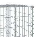 gabionkurv med cover 500x100x200 cm galvaniseret jern
