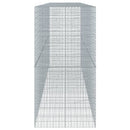 gabionkurv med cover 550x100x200 cm galvaniseret jern
