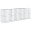 gabionkurv med cover 550x100x200 cm galvaniseret jern