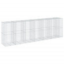 gabionkurv med cover 650x100x200 cm galvaniseret jern