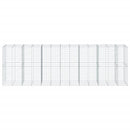 gabionkurv med cover 650x100x200 cm galvaniseret jern