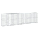 gabionkurv med cover 750x100x200 cm galvaniseret jern