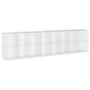 gabionkurv med cover 800x100x200 cm galvaniseret jern