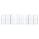gabionkurv med cover 800x100x200 cm galvaniseret jern