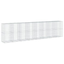 gabionkurv med cover 800x100x200 cm galvaniseret jern