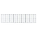 gabionkurv med cover 850x100x200 cm galvaniseret jern