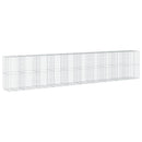 gabionkurv med cover 1000x100x200 cm galvaniseret jern
