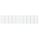 gabionkurv med cover 1000x100x200 cm galvaniseret jern