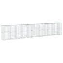 gabionkurv med cover 1050x100x200 cm galvaniseret jern