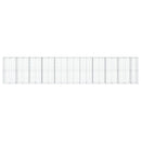 gabionkurv med cover 1050x100x200 cm galvaniseret jern