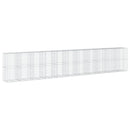 gabionkurv med cover 1100x100x200 cm galvaniseret jern