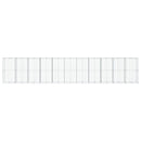 gabionkurv med cover 1100x100x200 cm galvaniseret jern