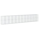 gabionkurv med cover 1150x100x200 cm galvaniseret jern