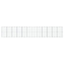 gabionkurv med cover 1200x100x200 cm galvaniseret jern