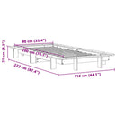 sengeramme uden madras 90x200 cm massivt fyrretræ gyldenbrun