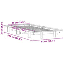 sengeramme uden madras 75x190 cm massivt fyrretræ gyldenbrun